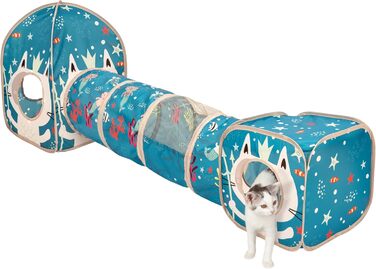 Ігровий майданчик для котів Kitty City, комбінований, поліестер і пластик, для дорослих котів, 38.74x38.74x60.96 см