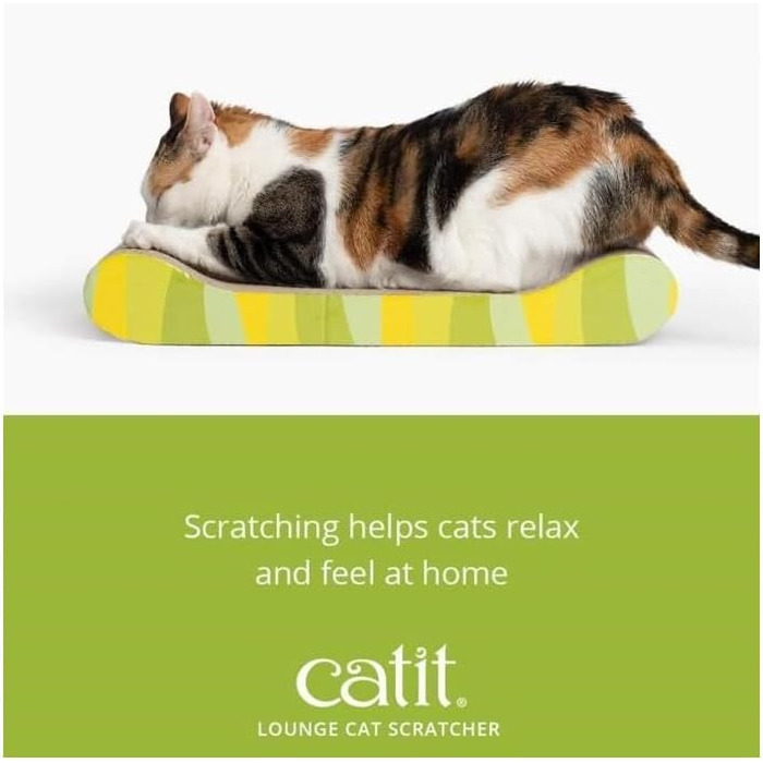Кігтеточка Catit Kratzpappe Lounge S-подібної форми з картону та котячою м'ятою