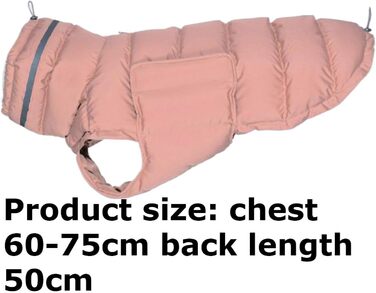 Зимові куртки для собак, тепла зимова куртка для великих собак, рожевий колір