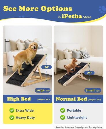 Рампа для собак та котів Hunderampe - складана, регульована, до 90 кг, 30-60 см