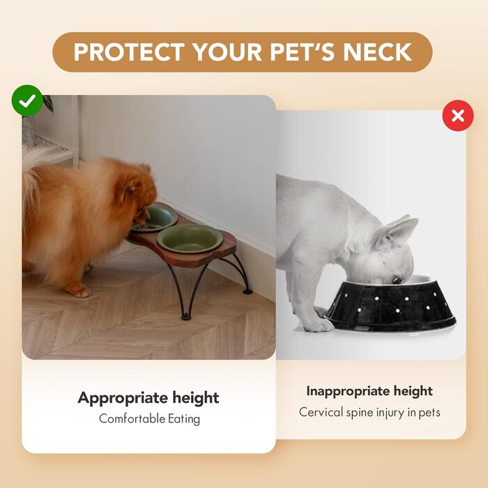 Набір мисок для собак Havnina Keramik 16 см (2 шт.) - для корму та води, широка відкрита, збірна, матово-білі