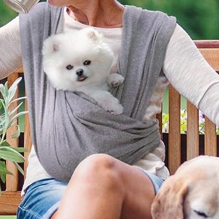 Сумка-переноска для собак, для маленьких собак, котів, з подвійним ременем на плече