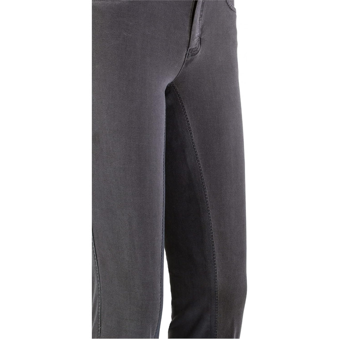 Лазура - жіночі рейтузи Джодхпур Діна | Джинсові рейтузи з повним обтиском | Дихаючі та еластичні рейтузи | Джинсові рейтузи з 2 кишенями | Рейтузи для верхової їзди в 3 кольорах | Розміри 36-46 (44, світло-сірий/асфальт)