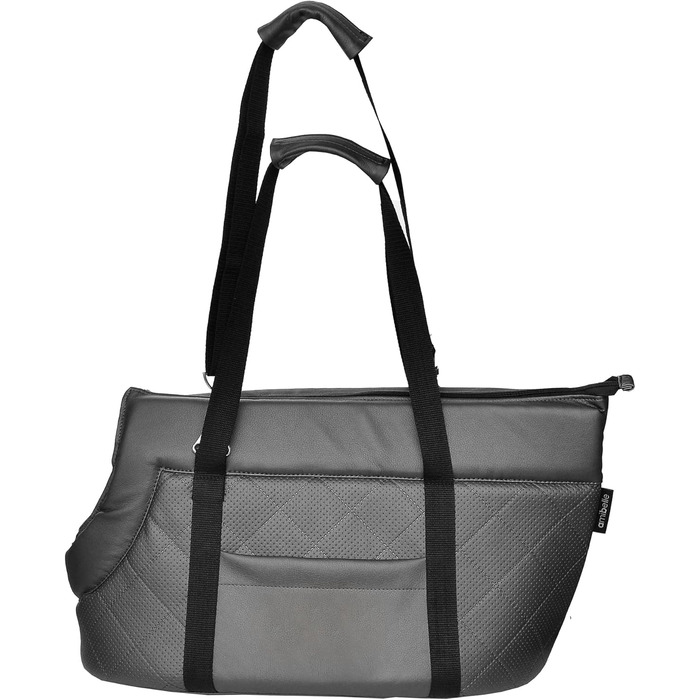 Сумка-переноска для собак та котів Boutique Zoo - сіра металік (штучна шкіра), до 5 кг