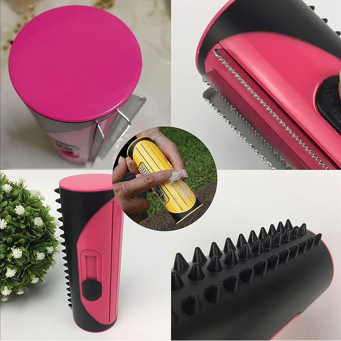 Щітка для собак 3-в-1 для видалення підшерстка та шерсті, масажна щітка для собак та котів (Рожева)