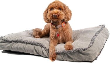 Крісло-ліжко для собак: м'яке, тепле, зручне та заспокійливе. Миється, знімний чохол, сірий колір (71 x 48 x 8 см), середнє