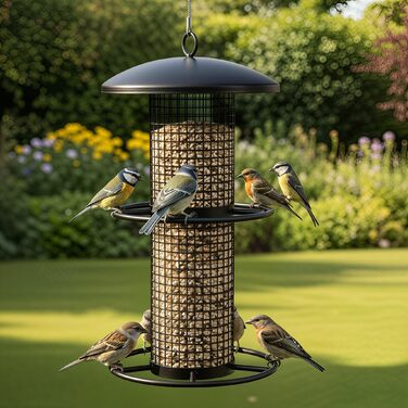 Годівниця для птахів Zooprinz Premium XL з міцними кільцями та захисним дахом – стійка до погодних умов та довговічна – для годівниць Meisenknödel 34716