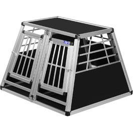 Транспортна переноска для собак Transportbox N23, алюмінієва, 82x90x63 см, з перегородкою та аварійним виходом