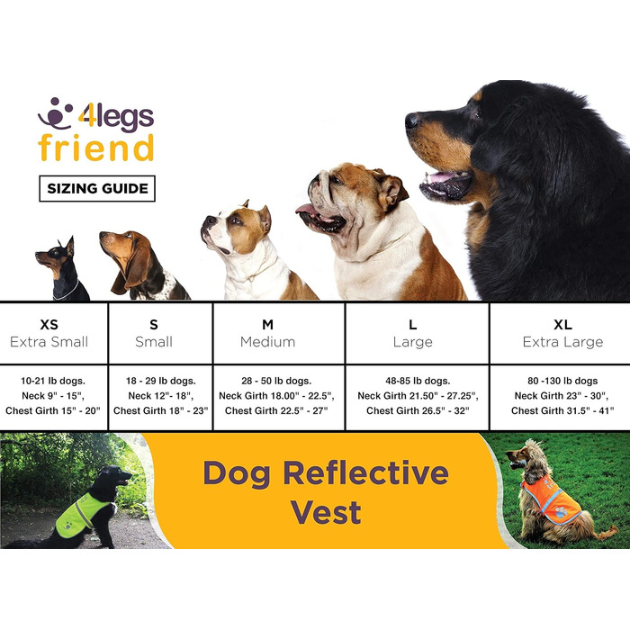 Світловідбиваючий жилет для собак з отвором для повідка, 5 розмірів - висока видимість удень та вночі, безпека на дорозі та під час полювання (Помаранчевий)