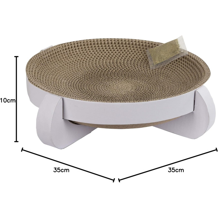 Кігтеточка Kerbl Platinum для котів, з котячою м'ятою, 35x35x10 см, з переробленої гофрокартону