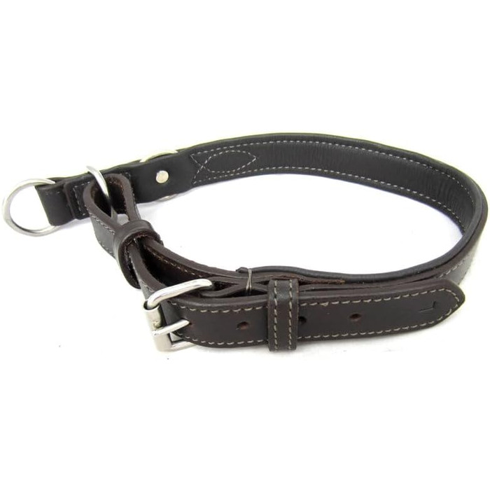 Шкільний нашийник для собак з зупиркою, з м'якої шкіри Nappa, розмір XXL, колір Cognac-Hazelnut