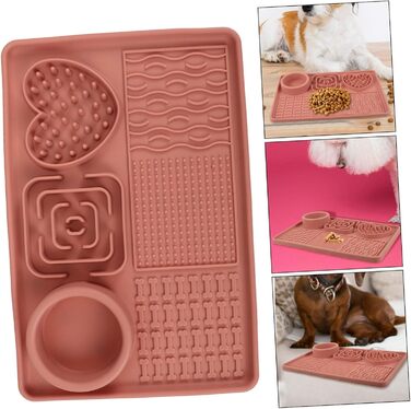 Килимок для повільного годування собак та котів BESPORTBLE з присосками, силікон