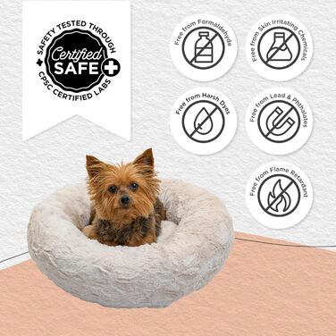 Ліжко для собак і котів Best Friends by Sheri Calming Donut XS, плюшеве, 45,7x45,7 см