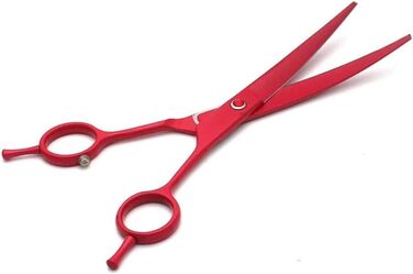 Професійні ножиці для собак, вигнуті ножиці для грумінгу, набір BeautyScissors, для стрижки шерсті тварин (червоні)