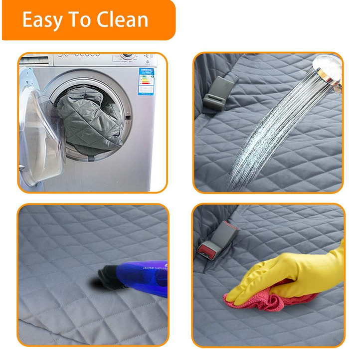 Авточохол на сидіння для собак з віконцем та боковою клапаною, водовідштовхуючий та нековзний, для автомобілів, вантажівок та SUV (144 см x 129 см)