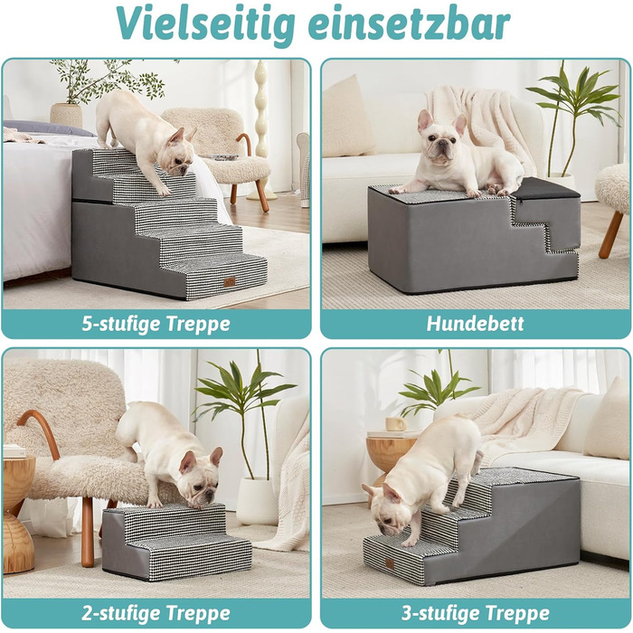 Сходинка для собак та котів COZY KISS - зручна пандус для тварин на ліжко, диван, авто (70х50х60 см)