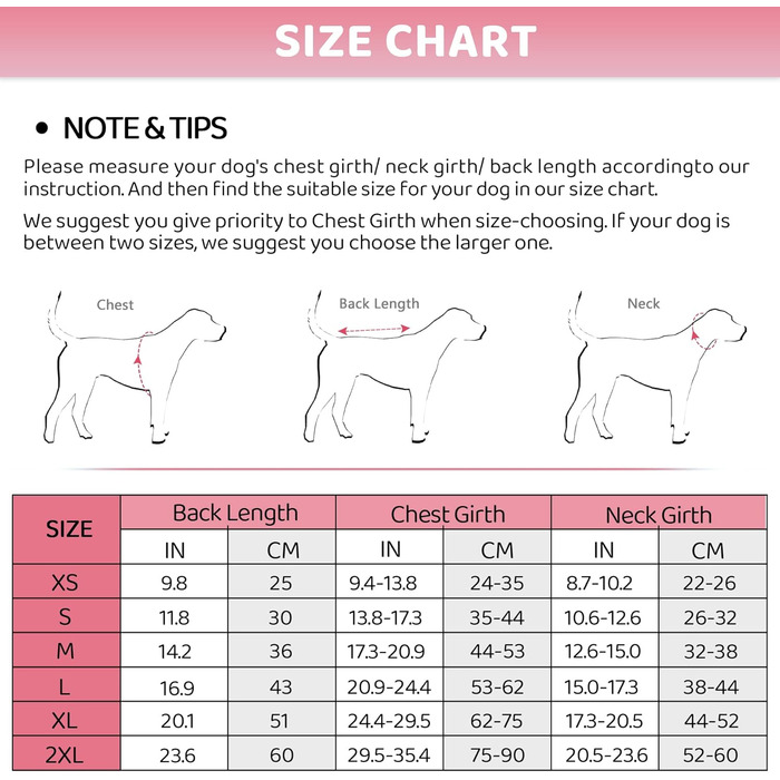Теплий зимовий одяг для собак, зимовий одяг для собак з захистом живота, зимовий одяг для собак з світловідбиваючими елементами, двосторонній одяг для собак, одяг для собак з отвором для шлейки, рожевий, M (Medium), рожевий
