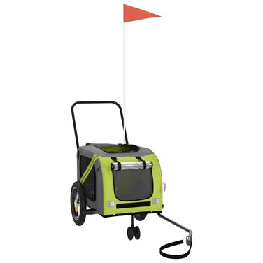 Візок для собак великих порід Haustierwagen, Зелений та чорний візок для собак з Oxford-Gewebe та сталі, універсальний візок для собак на всі сезони