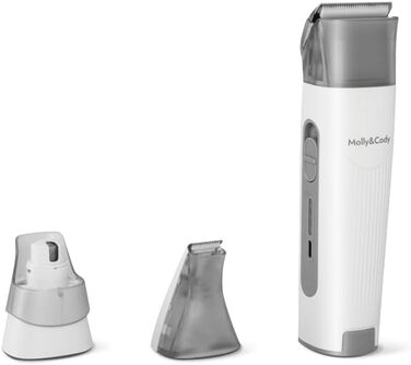 Набір для грумінгу тварин Molly&Cody SAMSON 7-в-1: машинка для стрижки, пилосос для шерсті, 6 насадок. Для собак та котів.