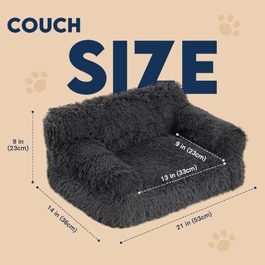 М'яке ліжко для котів Avont Flauschig, знімний та пральний чохол, диванчик для котів та маленьких собак - сірий