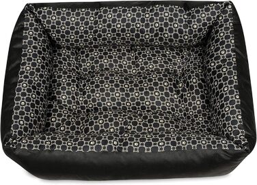 Ліжко для собак SuperKissen24: корзина, диван, ліжко для маленьких, середніх та великих собак. Легко миється, розмір M, чорний та сірий (Louis Schwarz, 70x55 см, 1 шт.)