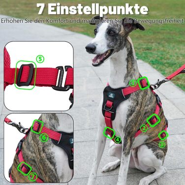 Пауерлд Безпечне обплетення для собак, шлейка від потягування, шлейка від паніки, анти-зламна шлейка для собак, регульована, дихаюча жилетка для маленьких, середніх та великих собак (XL) Екстра Великий (Упаковка з 1), Рожевий