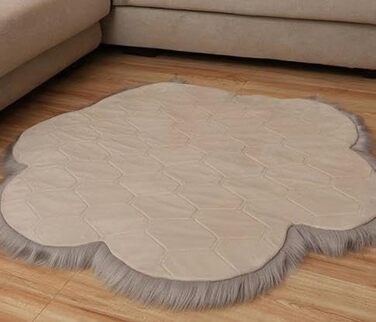 М'який килим з лапками собаки, пухнастий килим для ліжка, дивана, спальні, 70x59 см, сірий