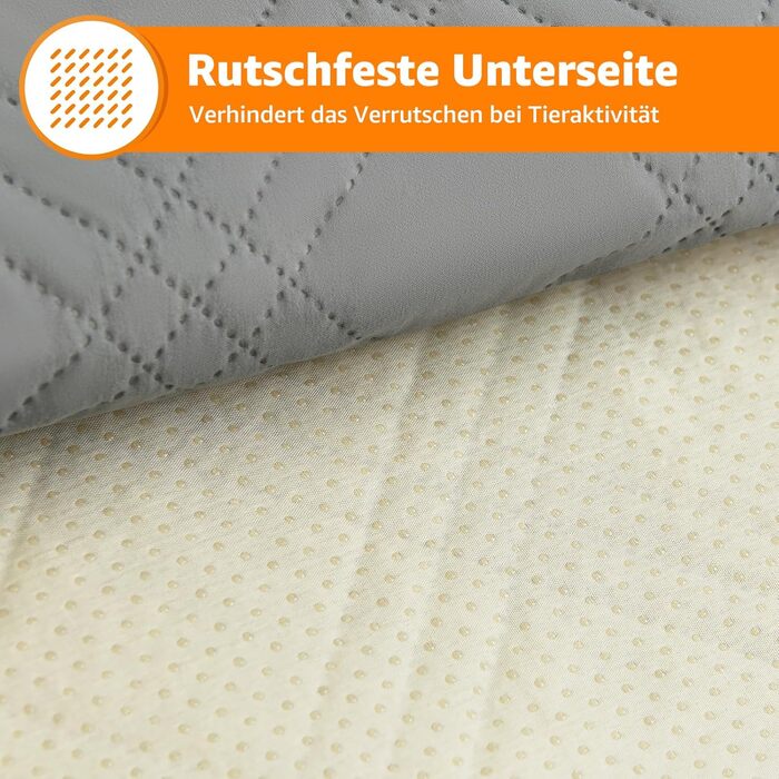 Водонепроникний килимок для собак Pick for Life, 208x304 см (Сірий) - захист дивану та ліжка