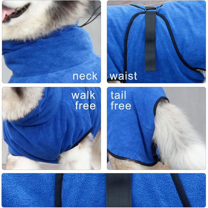 Рушник для собак BbearT® з мікрофібри, супер вбираючий, швидковисихаючий, для собак різних розмірів