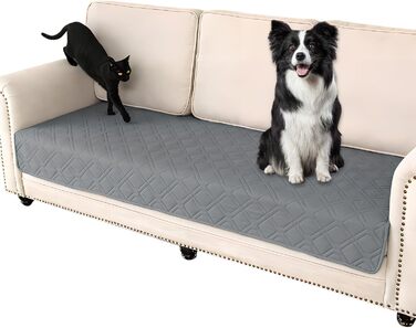 Водонепроникний килимок для собак Dokeno - двосторонній, м'який, для великих та маленьких собак/кішок, захист диванів, ліжок та авто - можна прати в пральній машині (132 x 52 см)