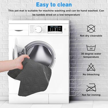 Водонепроникний килимок для собак 218 x 208 см, захист дивану та ліжка, великий, миючий, для собак та котів, з антиковзаючою основою, колір: коричневий