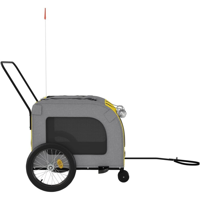 Причіп для велосипеда Gecheer для собак, 45 кг, жовто-сірий, 68 x 134 x 73 см