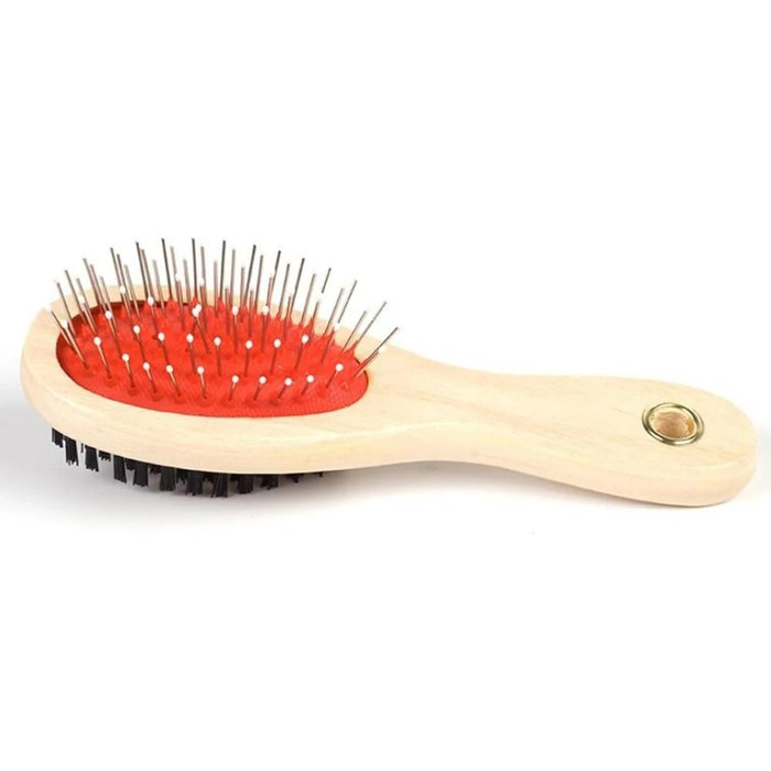 Щітка для догляду за шерстю котів та собак, для довгошерстих порід, вичісування, масаж, видалення ковтунів