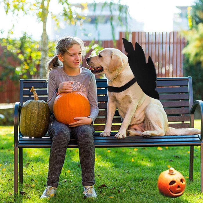 Костюм для тварин на Хелловін: крила кажана для котів та собак, чорний, M145