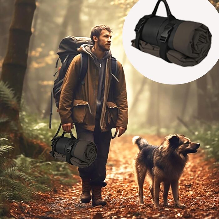 Транспортування лежанка для собак, килимки для собак у подорожі, 86 x 58 см, портативна лежанка для собак, лежанка для собак і котів, тепла ковдра для вулиці та дому, портативна лежанка для котів, складна, можна прати (колір: коричневий)