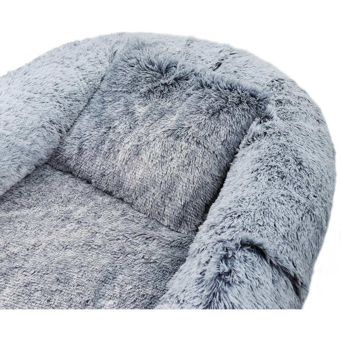 Ліжко для собак Jolitac 6XL, розмір для людини, сіре, 185x110x35 см. Зручне, миється, для великих собак та людей