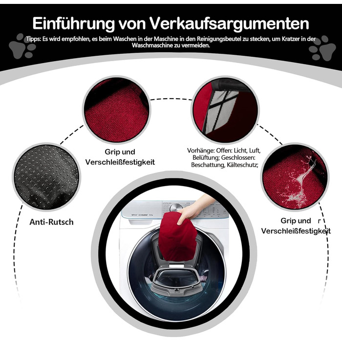 Зручне ліжко-будиночок для собак та котів Babyezz, Tipi, червоний, S