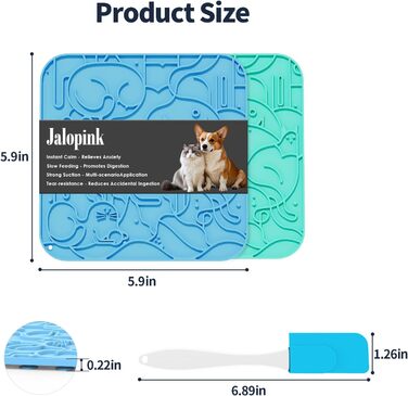 Силіконові килимки для котів та собак 2 шт. - повільне годування, проти ковзання, Bau+Grün-US