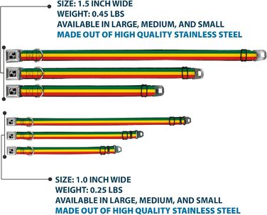 Нашийник для собак Buckle Down Rasta Bone, великий, 38,1–66 см