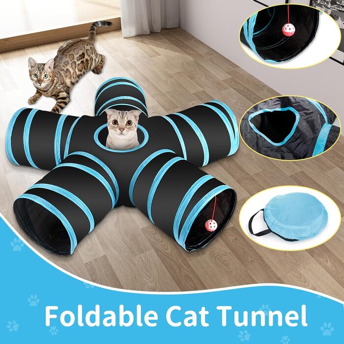 Набір іграшок для котів YUTUY: тунель, мишки, рибки, пір'яні іграшки