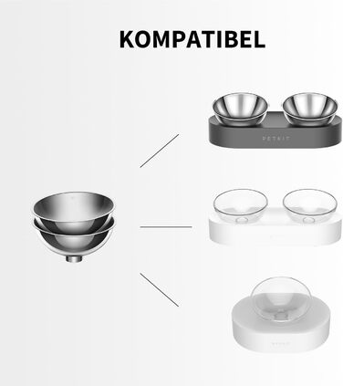 PETKIT CYBERTAIL: Набір з 2 металевих мисок з нержавіючої сталі Fresh Nano