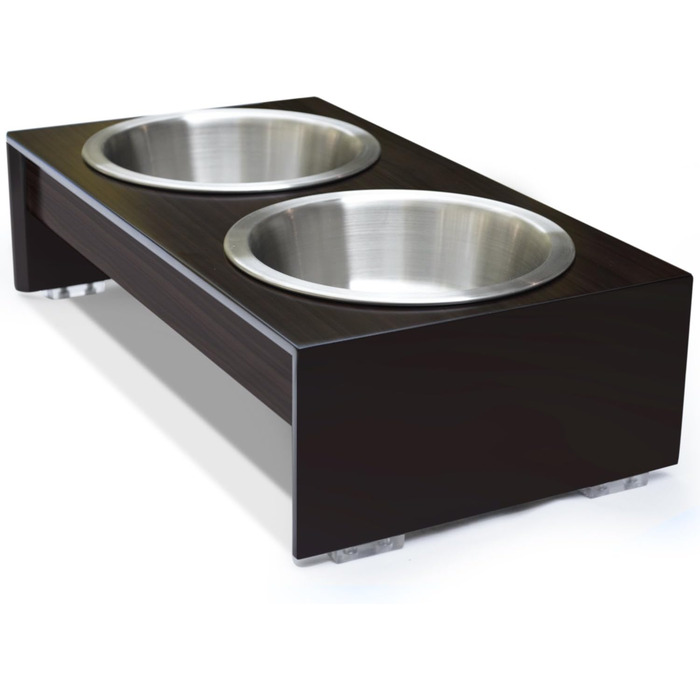 PetFusion елегантна годівниця з масиву дерева, коротка, 41x22x10 см
