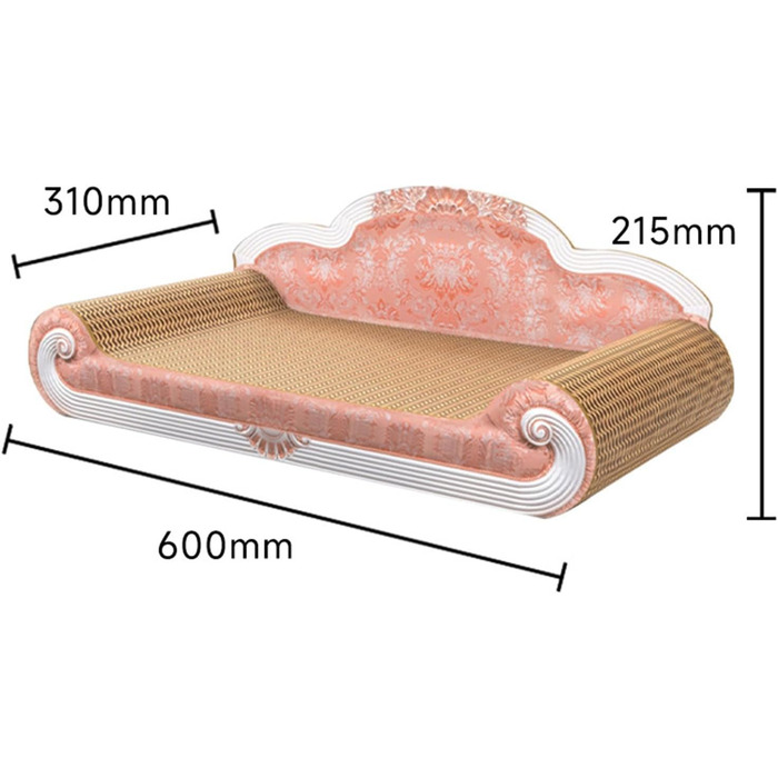 LOVIVER Картонне дряпальня для котів, іграшка, рожева - міцне дряпальня-диванчик для котів
