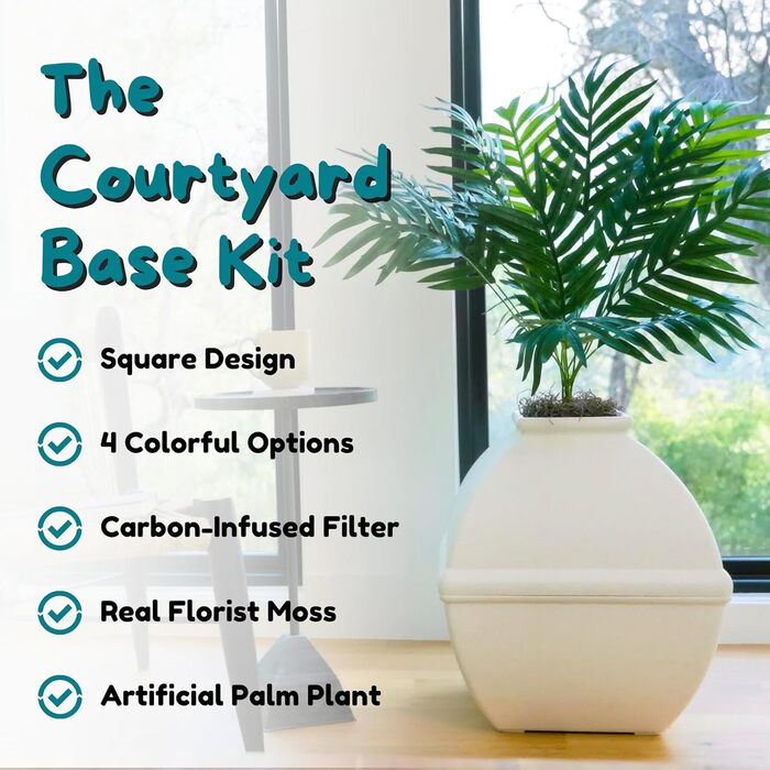 Квіткова кімната для кота Courtyard від Good Pet Stuff: закритий лоток з фільтром, легкий у догляді, біла береза