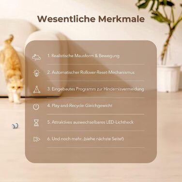 Інтерактивна іграшка для котів Cheerble Wicked Mouse UP, синя