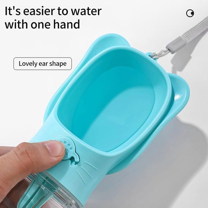 Водяна пляшка для собак з контейнером для корму, портативна, для котів, собак та інших тварин, для прогулянок, походів та подорожей