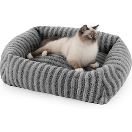 Ортопедичне ліжко для собак MIXJOY, сіре, 51x48x15 см. Знімне покриття, для тварин до 5,4 кг