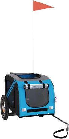 Причіп для велосипеда для собак, блакитний та сірий, Oxford-Gewebe та метал, LH96839