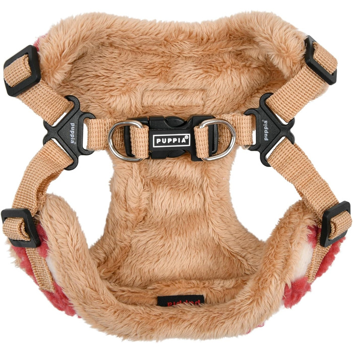 Шлейка для собак Puppia Stefan Comfort, тепла зимова, з вафельним візерунком, регульована, для маленьких та середніх собак, морська блакить, розмір S