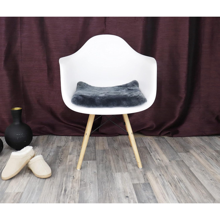Крісло-подушка з овечої вовни Merino | Reissner SIKI-PA | 40x40 см | Антрацит